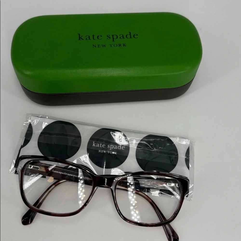 kate spade Tortoiseshell Square Acrylic Glasses